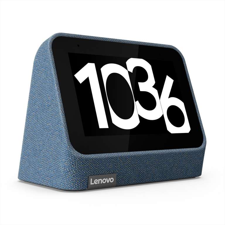 Lenovo Smart Clock 2 Blau, Grau oder Schwarz (Modell 2021), Android, iOS komp., Google Assistant