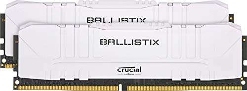 Crucial Ballistix BL2K8G32C16U4W 3200 MHz, DDR4, DRAM, Desktop Gaming Speicher Kit, 16GB (8GB x2), CL16, Weiß