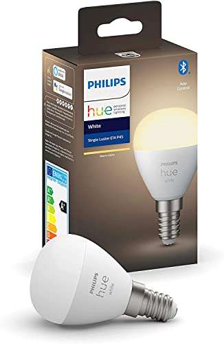 [Prime] Philips Hue White E14 Luster Leuchtmittel, 470 lm, dimmbar (auch MM/Saturn bei Abholung)