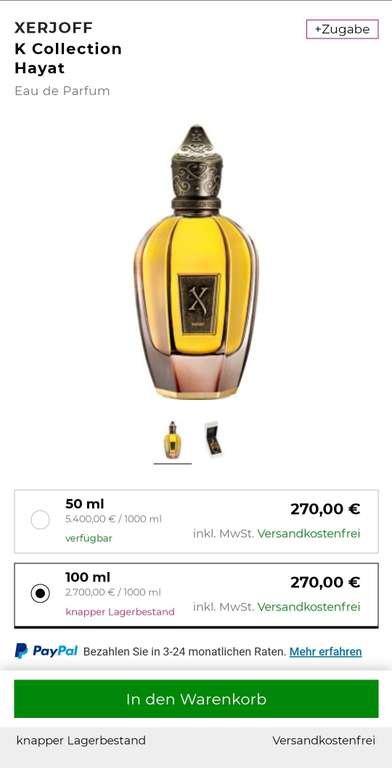 (Beautywelt) XerJoff Hayat Eau de Parfum 100 ml