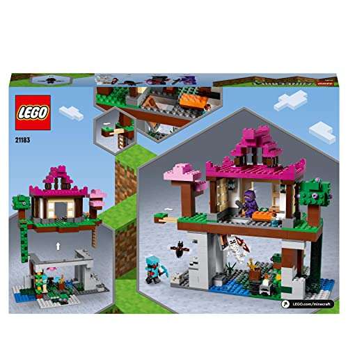 [Prime]: aktueller Bestpreis! LEGO 21183 Minecraft Das Trainingsgelände, Haus und Höhle mit Skelett, Ninja, Fledermaus