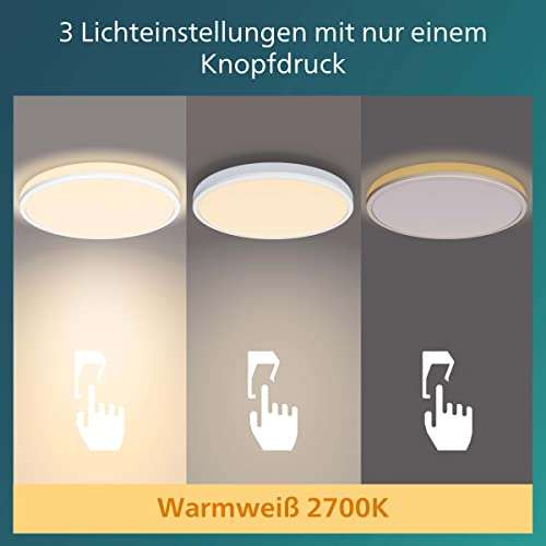 Philips LED Mauve Deckenleuchte, 18W, Warm Weiß