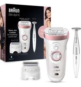 Braun Silk-épil 9 Beauty-Set, Epilierer Damen für Haarentfernung, Aufsätze für Rasierer und Massage für Körper, inkl. Bikinitrimmer, PRIME