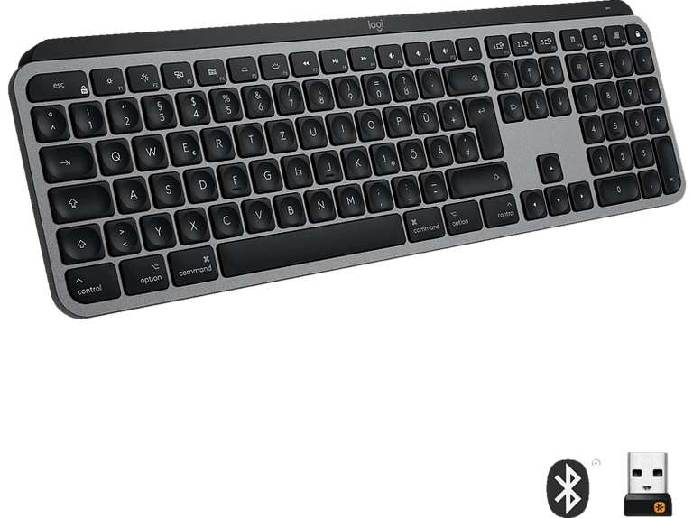 [ab 18.7. um 20 Uhr] LOGITECH MX Keys für Mac Tastatur mit Nummernblock, kabellos, Space Grau für 69€