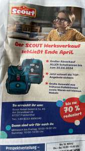 Lokal Frankenthal (Pfalz): Scout Werksverkauf schließt. Viele super Angebote