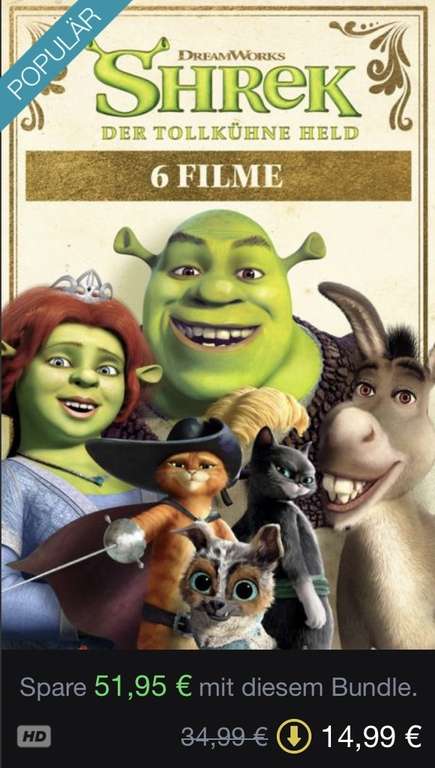 [iTunes/Apple TV] Shrek - 6 Filme Collection