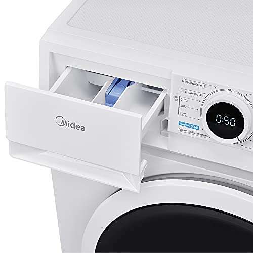 [Amazon] Midea MF100W70-E Waschmaschine / 7KG / 40cm tief Slim Design / D / 1200 U/min / Hygiene 90 ℃ /Kaltwäsche /AquaStop, Energieklasse D