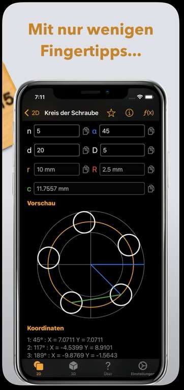 Geometrie - Flächen Rechner - alle In-Apps kostenlos im App Store (iOS)