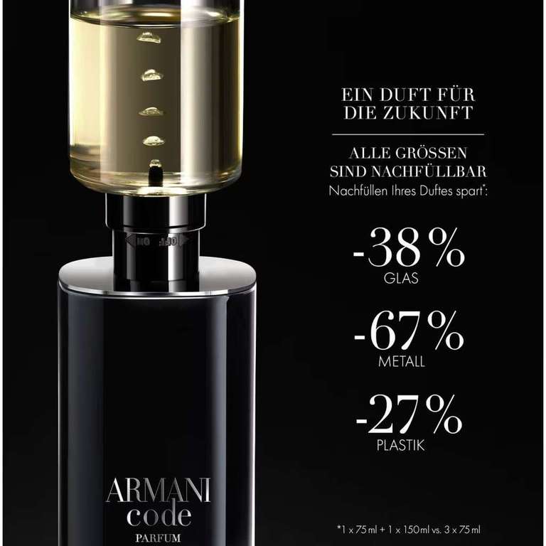 [Flaconi] Giorgio Armani Code Homme Parfum 75 ml für 61,01 €