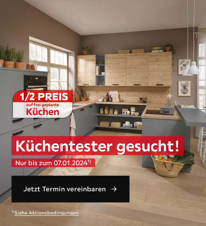 frei geplante Küchen bei XXXLutz zum 1/2 Preis!