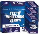 [Amazon Prime Spar-Abo] Premium Zahnweiß-Streifen - 40 Peroxidfrei Whitening-Strips Zahnaufhellung Bleaching