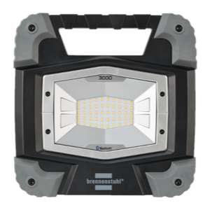 Brennenstuhl Mobiler Bluetooth LED Strahler TORAN 3000 MB Baustrahler 30W für außen, 5m Kabel, 3000lm, IP55 + LED Lenser Auto Taschenlampe