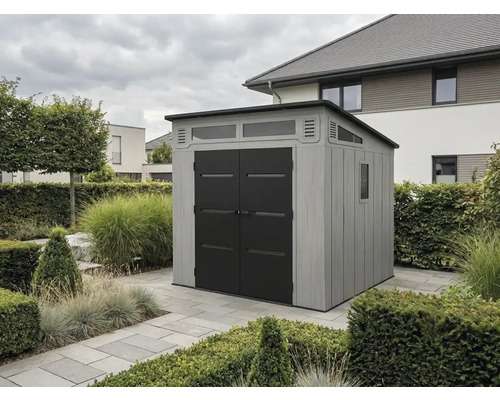 Konsta Kunststoff Gerätehaus Gartenhaus 237x237 cm – inkl. Boden, 499 € bei HORNBACH