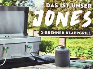 Burnhard Jones, Klappgrill aus Edelstahl für 254,15 € bei Amazon