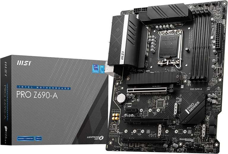MSI Pro Z690-A Mainboard (ATX, Intel 1700, 4x DDR5, 4x M.2, PCIe 5.0, HDMI 2.1, DP 1.4, USB-C, 2.5GBit-LAN, 3J Garantie)