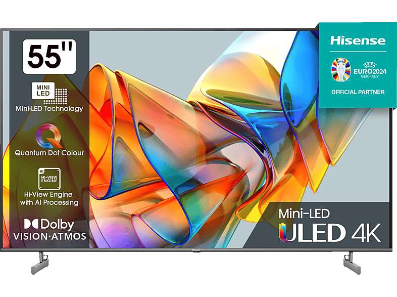 Hisense 55U6KQ 4K Fernseher QLED Mini-LED (effektiv 404,20€) | mydealz