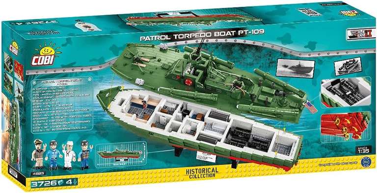 COBI Patrol Torpedo Boat PT-109 (4825) für 89,89 Euro [Alternate] oder für 89,99 Euro [COBI] - Bestpreis/ 3.762 Klemmbausteine (2,4 ct/Teil)