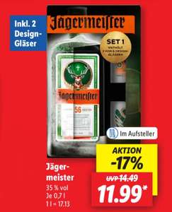 [LIDL] Jägermeister inkl. zwei Design-Gläser für 11,99€
