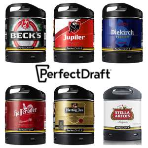 (Sammeldeal) Perfect Draft z.B Stella Artois, Internationales Premium Lager-Bier aus Belgien (1 x 6l) MEHRWEG (Prime Spar-Abo)