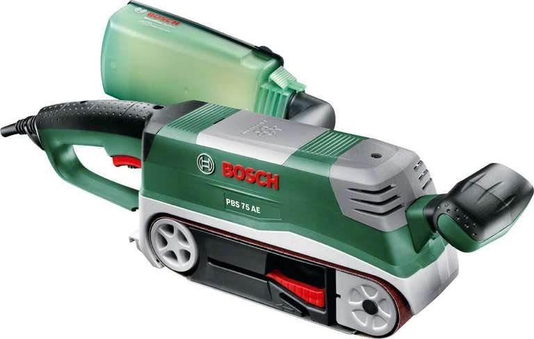 Bosch Home and Garden Bosch Bandschleifer PBS 75 AE Set (750 W, Bandgeschwindigkeit 200-350 m/min, Schleiffläche 165x76 mm, im Koffer PRIME
