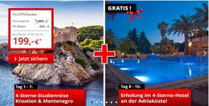 2 Personen 15 Tage 4-Sterne-Rundreise Kroatien und Montenegro inkl. Flüge, Transfers, Unterkünfte, Frühstück