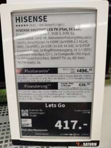HISENSE 55U77HQ LED TV Smart TV 55 Zoll UHD 4K (Saturn Kassel Offline)