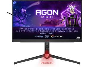 AOC Agon Pro AG274QZM 27" 2560 x 1440, Mini-LED Monitor, KVM-Switch (zum Bestpreis)