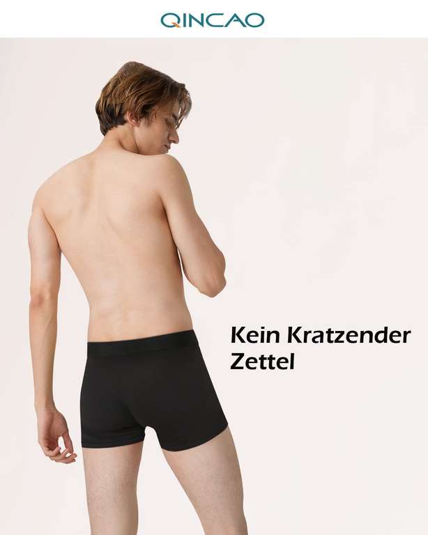 QINCAO Men's Boxer Shorts, Pack of 6, Men's Underwear, Retro Shorts, Cotton (Amazon Händler RKYKJ)
