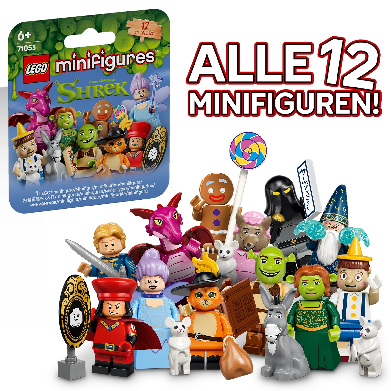 LEGO Collectable Minifigures 71053 Shrek Serie - 12er Box