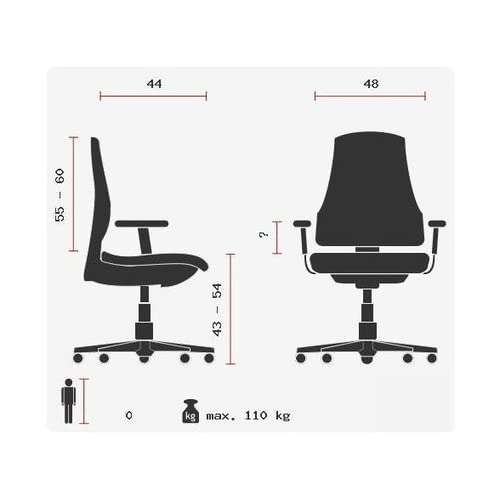 TOPSTAR Ergonomischer Bürostuhl Sitness 15, Netzstoff Schwarz, inkl. höhenverstellbare Armlehnen