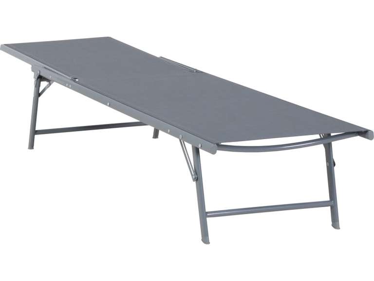 Sonnenliege Casma klappbar – Stahl/Textilene, verstellbare Rückenlehne, 192×55×86 cm, 110 kg bei OBI