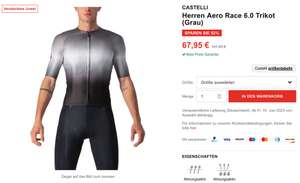 Castelli Herren Aero Race 6.0 Trikot (Grau)