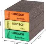 Bosch Expert Standard Schleifschwämme S471 3-teilig (Feinheitsgrad Mittel / Fein / Superfein 69 mm x 97 mm x 26 mm) (Prime)
