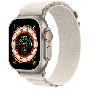 Apple Watch Ultra (GPS + Cellular, 49mm) Smartwatch - Titangehäuse, Alpine Loop Polarstern