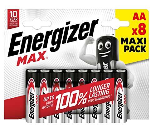 PRIME Energizer Batterie Max Alkaline AA (Mignon/LR6 8er-Packung)