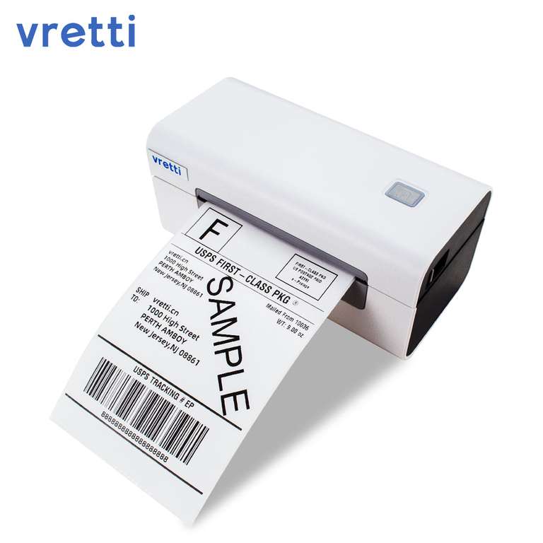 Vretti D465B Labeldrucker 4x6 152mm/s USB Thermodrucker für Versandlabel, Aufkleber usw.