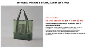 UNIQLO Arigato Festival: Gratis Picknicktasche (ab 80€) online & in den Stores; 10€-Gutschein für RE.UNIQLO in Stores