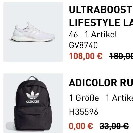 [adiClub & CB] Adidas Ultraboost DNA 5.0 Weiß + Gratis Adidas Rucksack