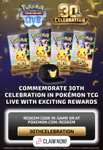 131° - Pokemon TCG Live 30th Celebration (30 Jahre) Code kostenlos