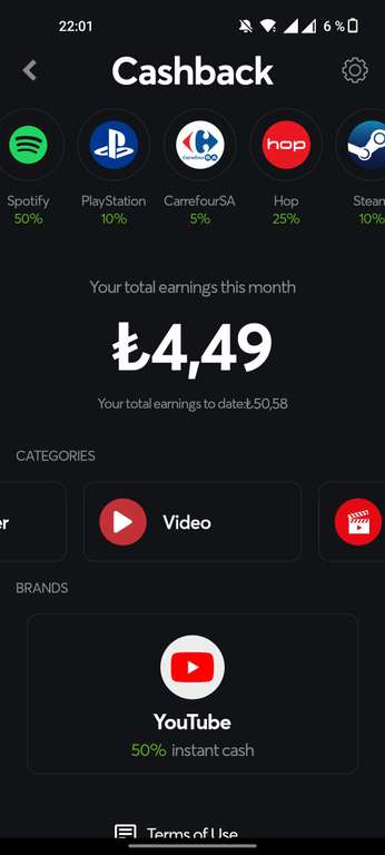 Papara Konto - 50% CB auf Netflix, Spotify, YouTube Premium, Amazon Prime