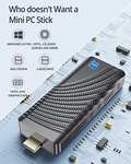 Mini PC Stick Intel Celeron N4000 Computer Windows 10 Pro 8GB DDR4 128GB eMMC Stick PC Support 4K HDMI Bluetooth, WiFi Portable