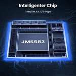 UGREEN M2 SSD USB 3.2 10 Gbps Gen 2 Aluminium Gehäuse mit Wärmeleitpad (Jmicron Chip)