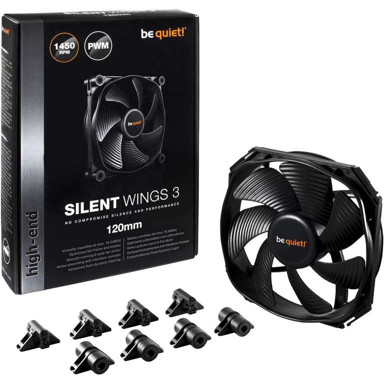 MindStar be quiet! Silent Wings 3 PWM 120x120x25mm 1450 U/min 16.4 dB(A) schwarz