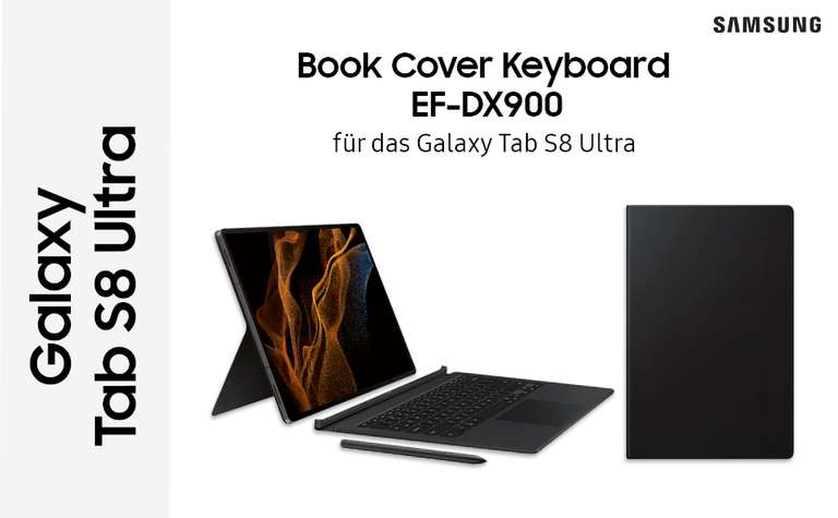 effektiv 914,99€ | Galaxy Tab S8 Ultra X900N Wifi 256GB graphite + Keyboard Cover DX900 | 14,6" WQXGA sAMOLED 120Hz, 55mm, USB 3.2, S-Pen