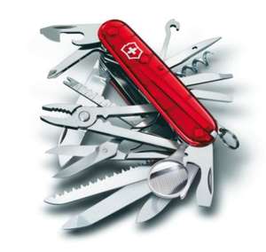Victorinox SwissChamp, rot transparent, Taschenmesser mit 33 Funktionen, Versandkostenfrei