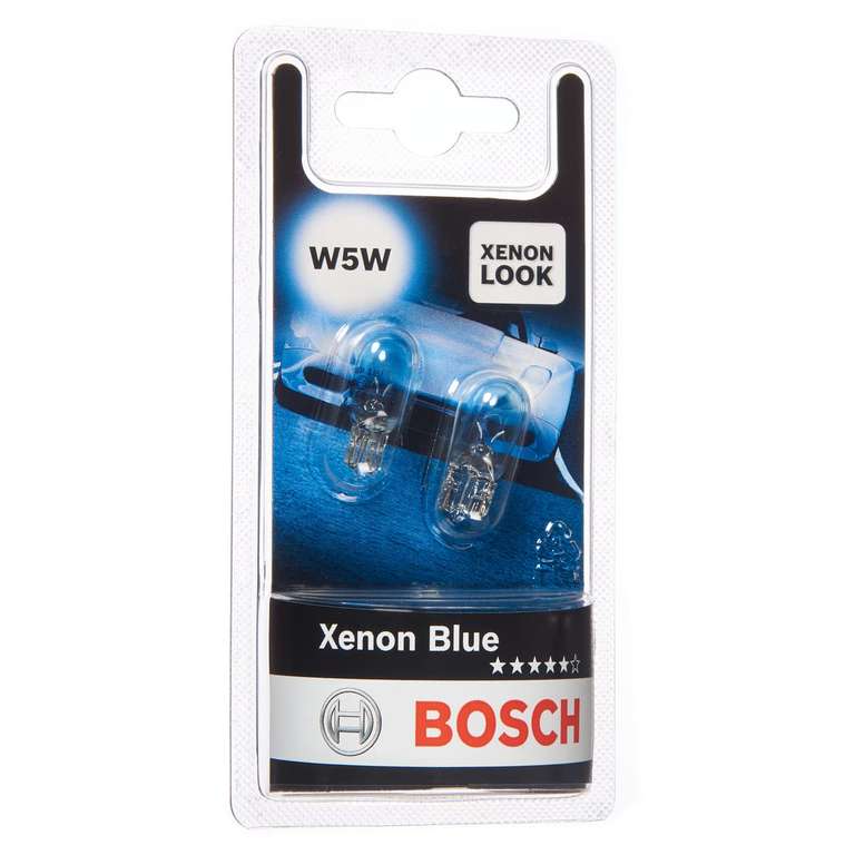 Bosch W5W Xenon Blue Fahrzeuglampen - 12 V 5 W W2,1x9,5d - 2 Stücke (Prime)
