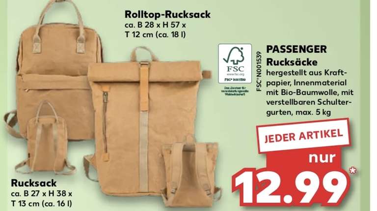 Passenger Rucksack - Rolltop oder Rucksack