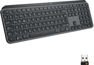 LOGITECH MX Keys Advanced für PC/Mac, Tastatur, kabellos, Graphite