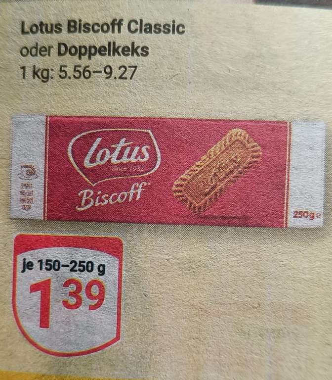 Lotus Biscoff Karamellgebäck 250g für 0,99 € (Angebot + Coupon) [Globus] - Kekse / Gebäck