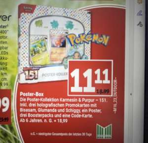 [Marktkauf Minden-Hannover , vllt.Bundesweit? ] Pokémon 151 Poster Box